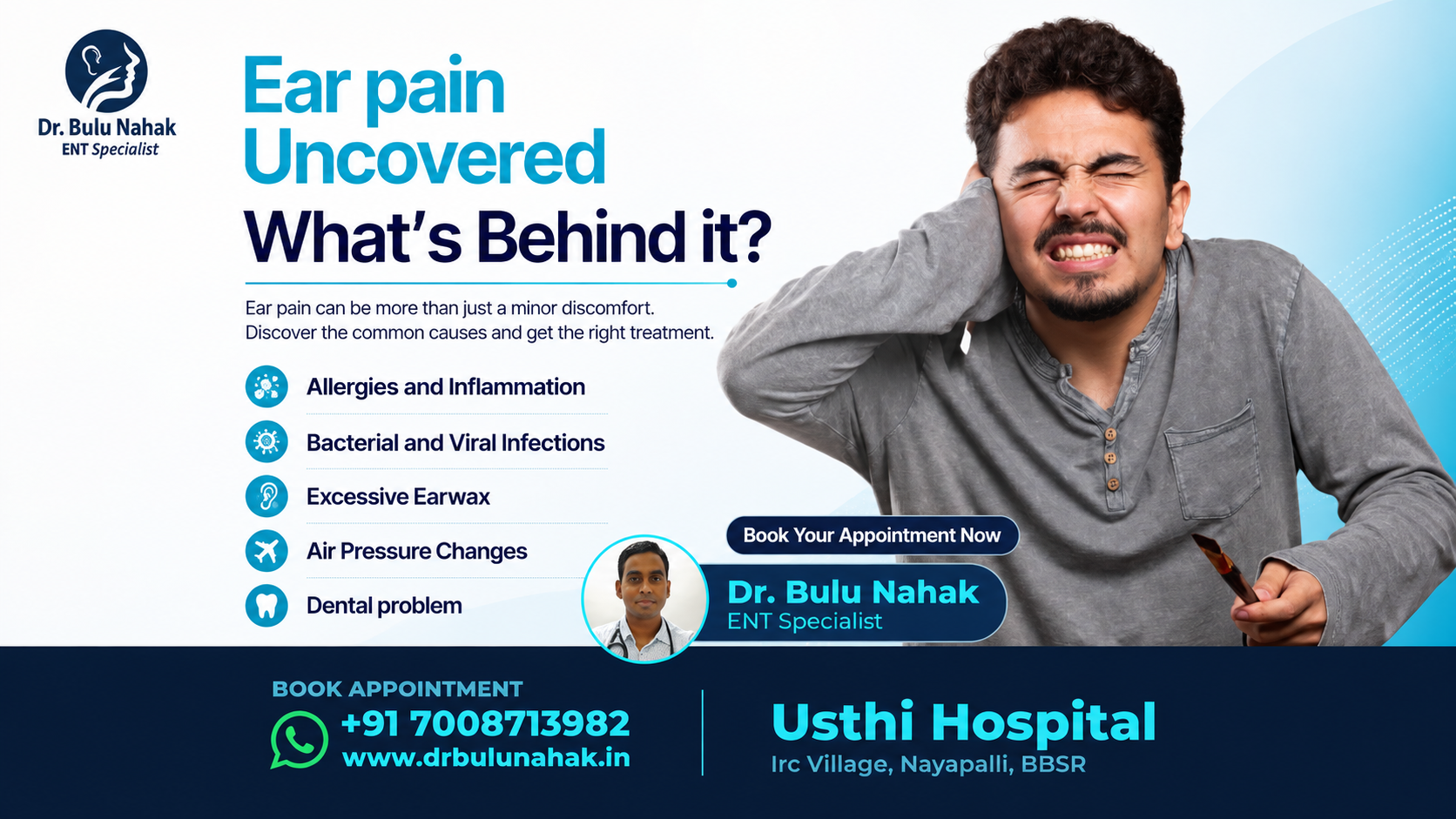 Ear Pain Uncovered: Common Causes, Symptoms & Best ENT Treatment in Bhubaneswar